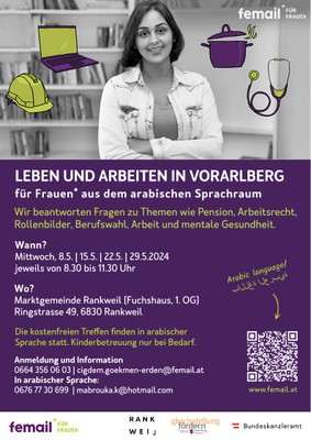 Leben und Arbeiten in Vorarlberg - für Frauen* aus dem arabischen Sprachraum